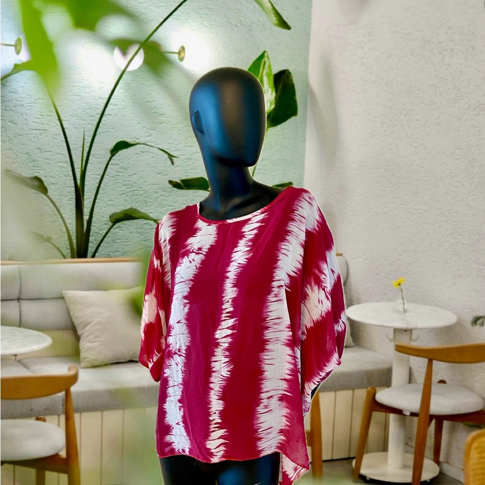 Tie-Dye Sheer Cover-up
